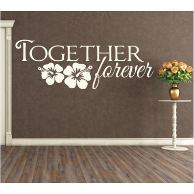 Wandtattoo Familie Together forever Family Wandsticker Spruch Wohnzimmer Bild 3