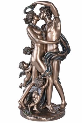 Allegorische Skulptur Zephir & Flora Figur Antike Mythologie