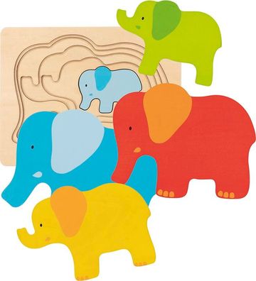 Schichtenpuzzle Elefant