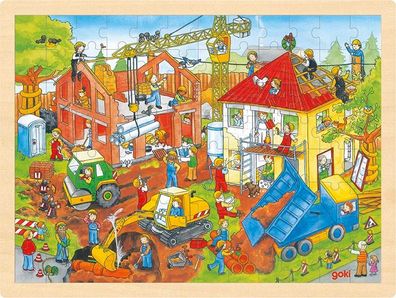 Einlegepuzzle Baustelle