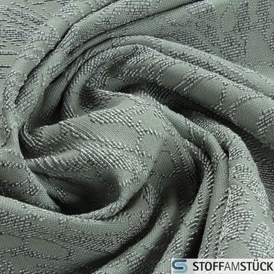 Stoff Baumwolle Polyester Viskose Rips salbei Struktur Blatt JAB Anstoetz BW1706