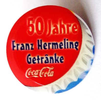 Coca Cola - 50 Jahre Getränke Hermeline - Pin 24 mm #