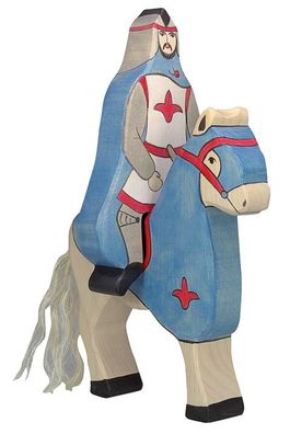 Blauer Ritter mit Mantel, reitend (ohne Pferd)