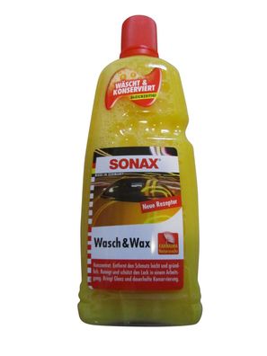 1x Sonax Wash & Wax Reiniger Pflege Carnauba Wachs 1000ml