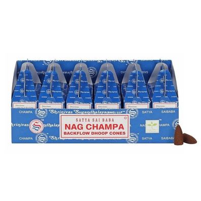 Nag Champa Rückfluss Räucherkegel -- 75 g