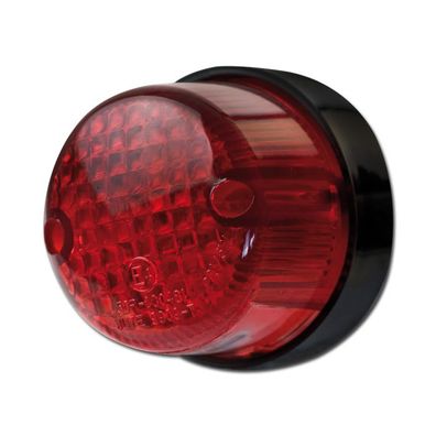 Mini-Rücklicht Point schwarz, rotes Glas