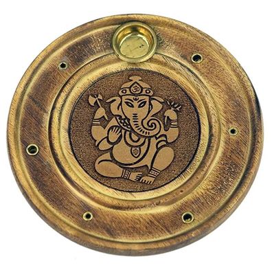 Räucherstäbchen/ Weihrauchkegelhalter Ganesha -- 10 cm