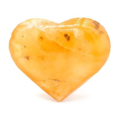 Handschmeichler Herz Selenit orange -- ±6.5x6 cm