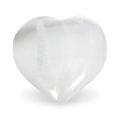 Handschmeichler Herz Selenit weiß -- ±4.5x4.0 cm
