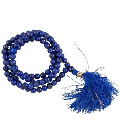 Mala Lapis Lazuli AA-Qualität 108 Perlen + Tasche -- 0.6 cm