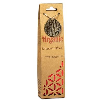 Organic Goodness Drachenblut Weihrauchkegel + Halter -- 72g