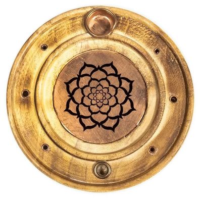 Räucherstäbchen- & -kegelhalter Lotus Mandala