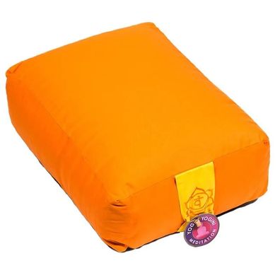 Meditationskissen/ Bolster orange 2. Chakra -- 38x28x12 cm
