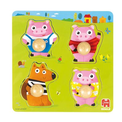 Goula 59452 3 kleine Schweinchen 4 Teile Puzzle