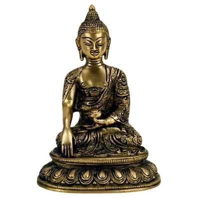 Buddha Shakyamuni Statue Messing -- 1200 g; 15 cm