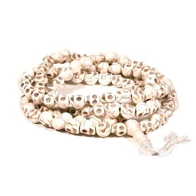 Mala Knochen 108 schädelförmige Perlen&Guru Perle -- 1.0 c