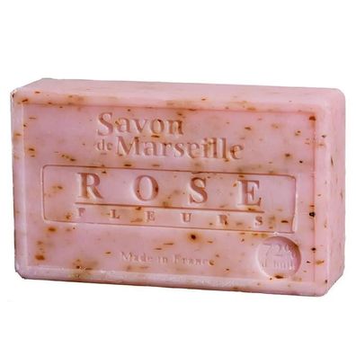Natürliche Marseille Seife mit Rosenblütenblatt -- 100 g
