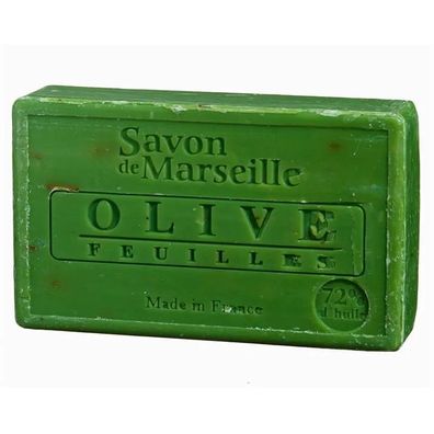 Natürliche Marseille Seife mit Olivenblatt -- 100 g