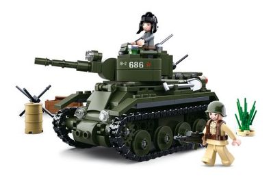 Sluban M38-B0686 - Konstruktionsspielzeug - WWII -Allied Light Cavalry Tank