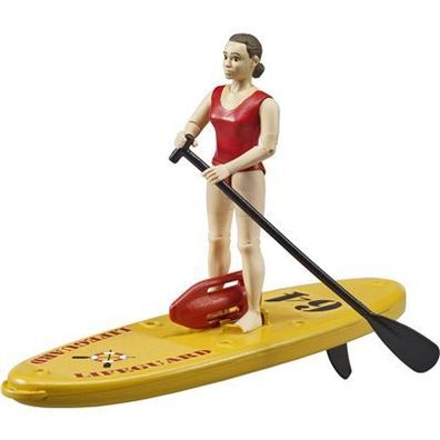 Bruder 62785 - bworld Set Life Guard mit stand Up Paddle