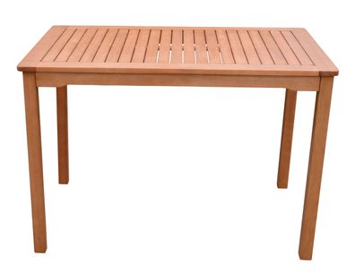 Eukalyptus Gartentisch - 110x70 cm - Massiv Holz Outdoor Balkon Garten Terrasse Tisch