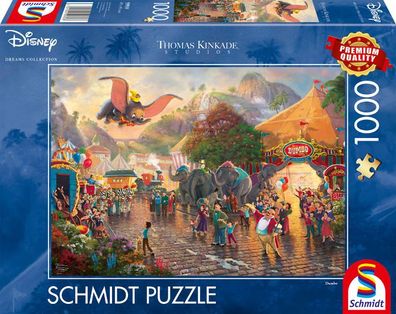 Disney, Dumbo - 1000 Teile Puzzle (Thomas Kinkade)