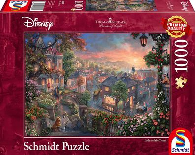 Disney, Susi und Strolch - 1000 Teile Puzzle (Thomas Kinkade)