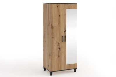 Elegante Kleiderschrank mit Spiegel im loft Stil P11 Loftmöbel Wohnzimmer