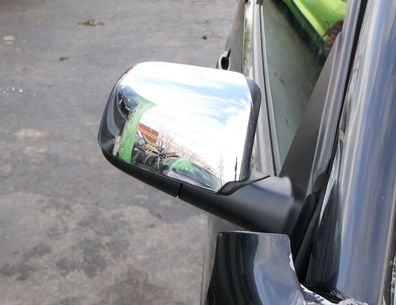 VW Polo 9N 9N3 manueller Spiegel Außenspiegel links vorne silber chrom Kappe