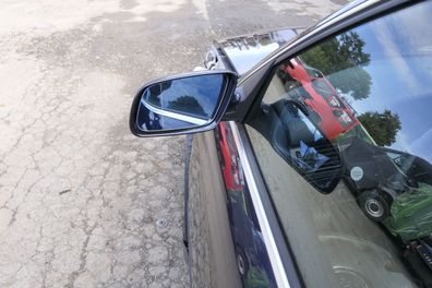 Audi A6 4B Spiegel Außenspiegel links elektrisch blau LZ5L mit GLAS