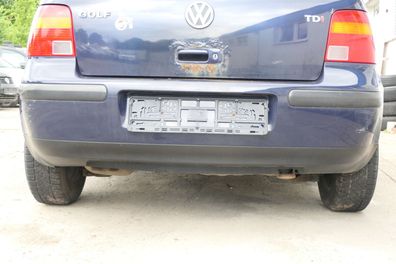 VW Golf 4 Limousine Stoßstange hinten Heckstoßstange Stoßfänger blau LA5G