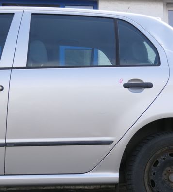 Skoda Fabia 6Y Limousine Schrägheck Tür hinten links grau silber LF7T