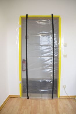 Folien Staubschutztür mit zwei Reißverschlüssen 210 x 110 cm