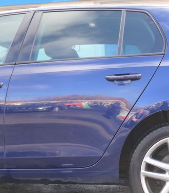 VW Golf 6 5K Tür hinten links blau LD5Q ohne Anbauteile 4/5-Türer