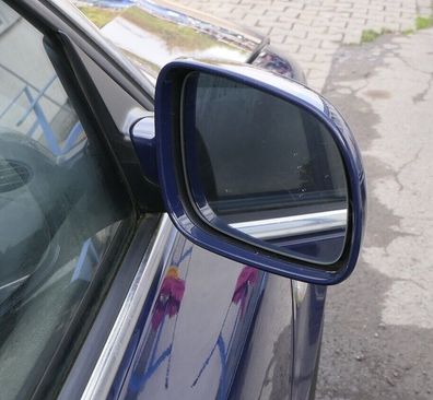 VW Passat 3B 3BG elektrischer Spiegel Außenspiegel rechts Glas blau LA5E