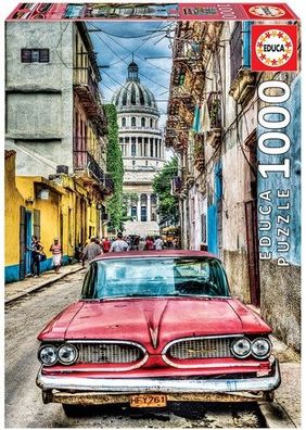 Educa Puzzle 9216754 - Vintage car in old Havana - 1000 Teile Puzzle