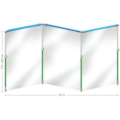 Curtain-Wall Staubschutzwand System Starterkit (4,5 m x 4 m)