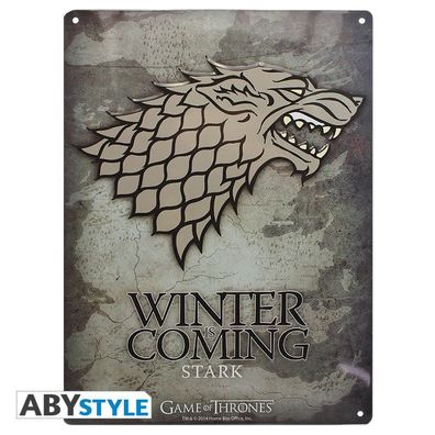 Game of Thrones "Stark" - Metallplatte - Emblem