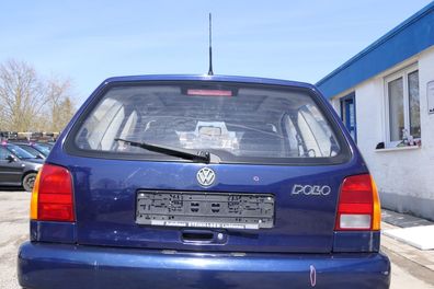 VW Polo 6N Heckklappe Klappe hinten Kofferraumklappe mit Scheibe blau LB5N