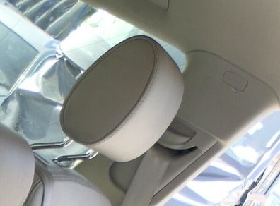 Audi Q7 4L Kopfstütze hinten rechts / links Leder grau lichtgrau Verano S-line