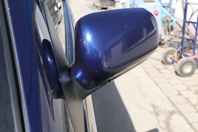 VW Polo 6N manueller manuell Spiegel Außenspiegel links blau LB5N & Glas