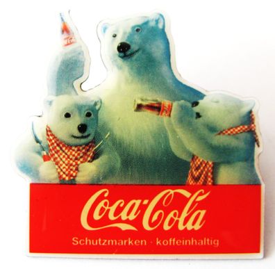 Coca Cola - 3 Bären trinken Cola - Pin 33 x 33 mm