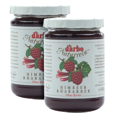 Food-United DARBO Konfitüre Extra Naturrein Himbeeren-Konfitüre 2x 450g Glas