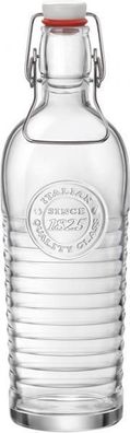 Glas Flasche 0,75L mit Bügelverschluss Officina 1825