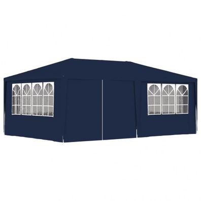 Profi-Partyzelt Xherdan mit Seitenwänden 4×6 m Blau 90 g/ m²