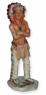 Indianerfigur Indianer Filmfigur Broken Arrow Skulptur H 17 cm stehend