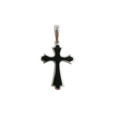 Kreuz aus 925er Silber mit Onyx