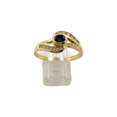 Damenring Saphir Ring 18 kt 750 Gold