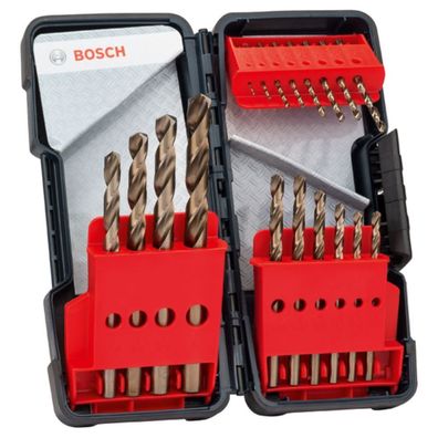 Bosch
Metallbohrer-Set HSS-Co Toughbox. DIN 338. 135°. 18-teilig. 1 - 10 mm