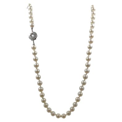Imitierte Perlenkette mit 835er Silber Verschluss